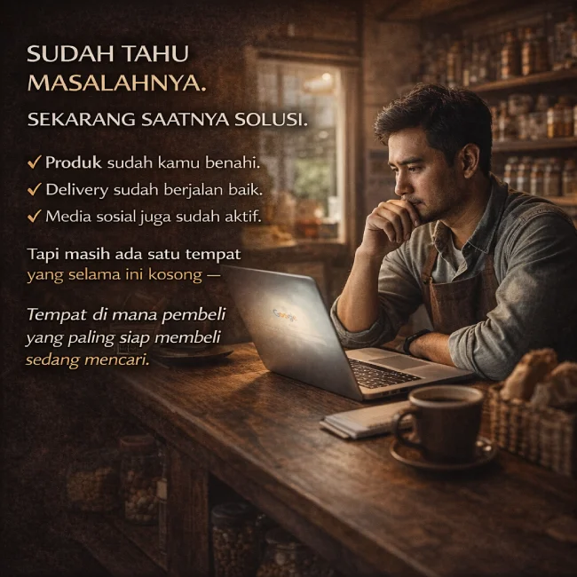 Sudah tahu masalahnya — sekarang saatnya solusi SEO untuk UMKM lokal