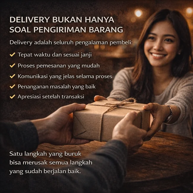 Tentang delivery yang baik — lima dimensi pengalaman pembeli