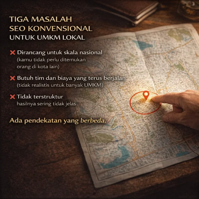 Tiga masalah SEO konvensional untuk UMKM lokal dan pendekatan yang berbeda